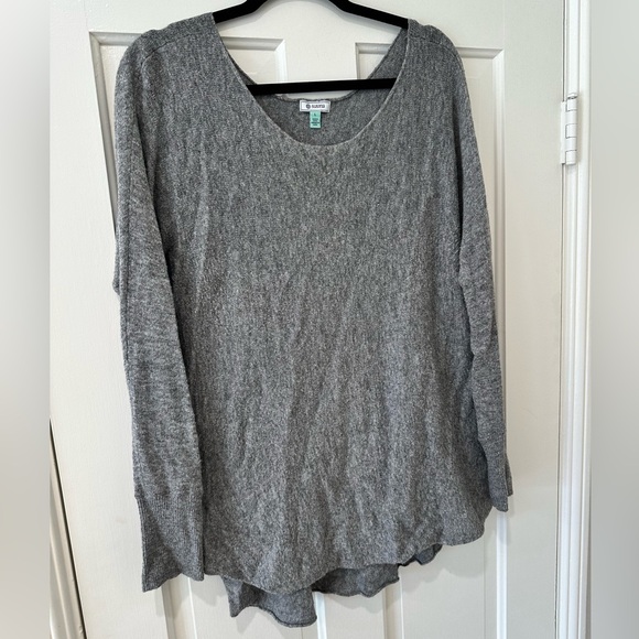 Susana mixed wool soft low scoop neck off the shoulder sweater top blouse - Picture 13 of 13